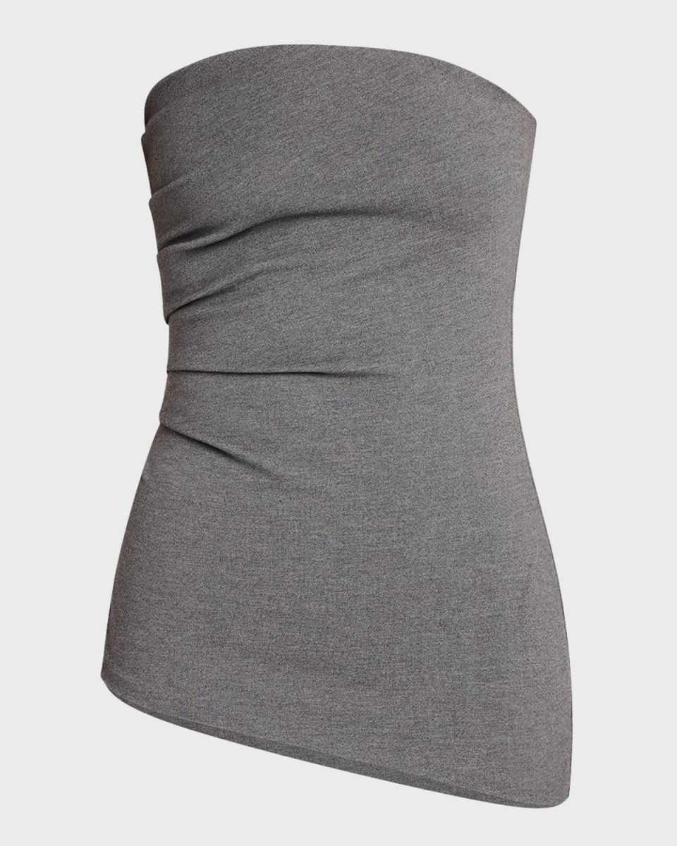 Irina Shirred Strapless Top
